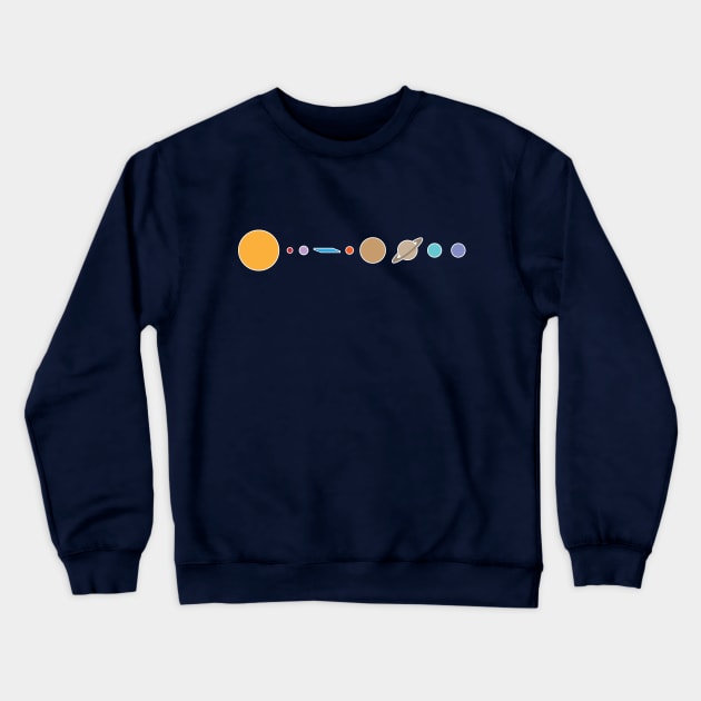 Flat earth conspiracy theory humor illustration Crewneck Sweatshirt by hobrath